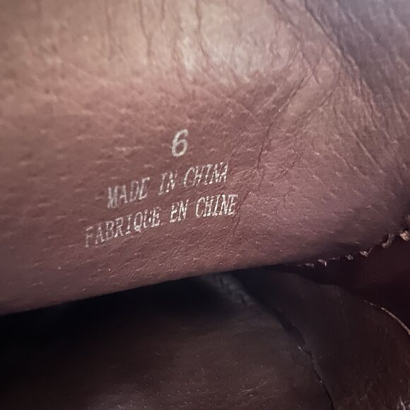 Jeffrey Campbell Lenna Brown Patent & Croc Embossed Leather Penny Loafer Women 6 - Picture 12 of 16